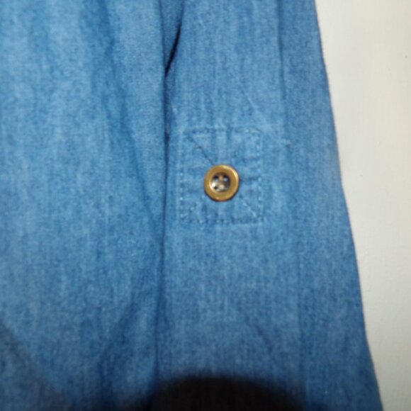 Serengeti Patchwork Look Button Down Shirt Sz M - Picture 5 of 7